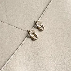Interlocking Knot Yellow Drop Earrings