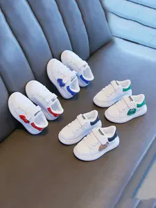 Kids' Cartoon Dinosaur Walking Shoes, Casual Trainer Shoes, Soft PU Leather Sporty Sneakers, Above Ankle Casual Board Shoes for Boys & Girls