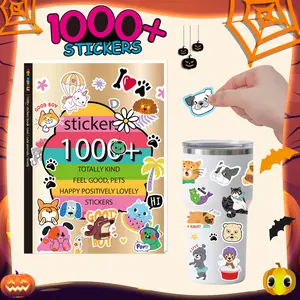 Animals Stickers 1000+ for Kids & Teens Fun Craft Stickers Book 40 Pages Perfect for Scrapbooks Journals Planners Gifts Rewards Cats Puppies Bunnies Flowers More