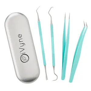 Premium Vinyl Weeding Tool Kit - Precision Stainless Steel Weeder - Hook and Pick with Fine Tweezers Crafting Set - by iVyne