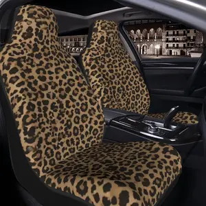 2-Pack Leopard Print Car Seat Covers, Automotive Seat Covers, Unisex, Suitable for Sedan, Suv, Truck Front Seats, Protective Car Seat Protectors