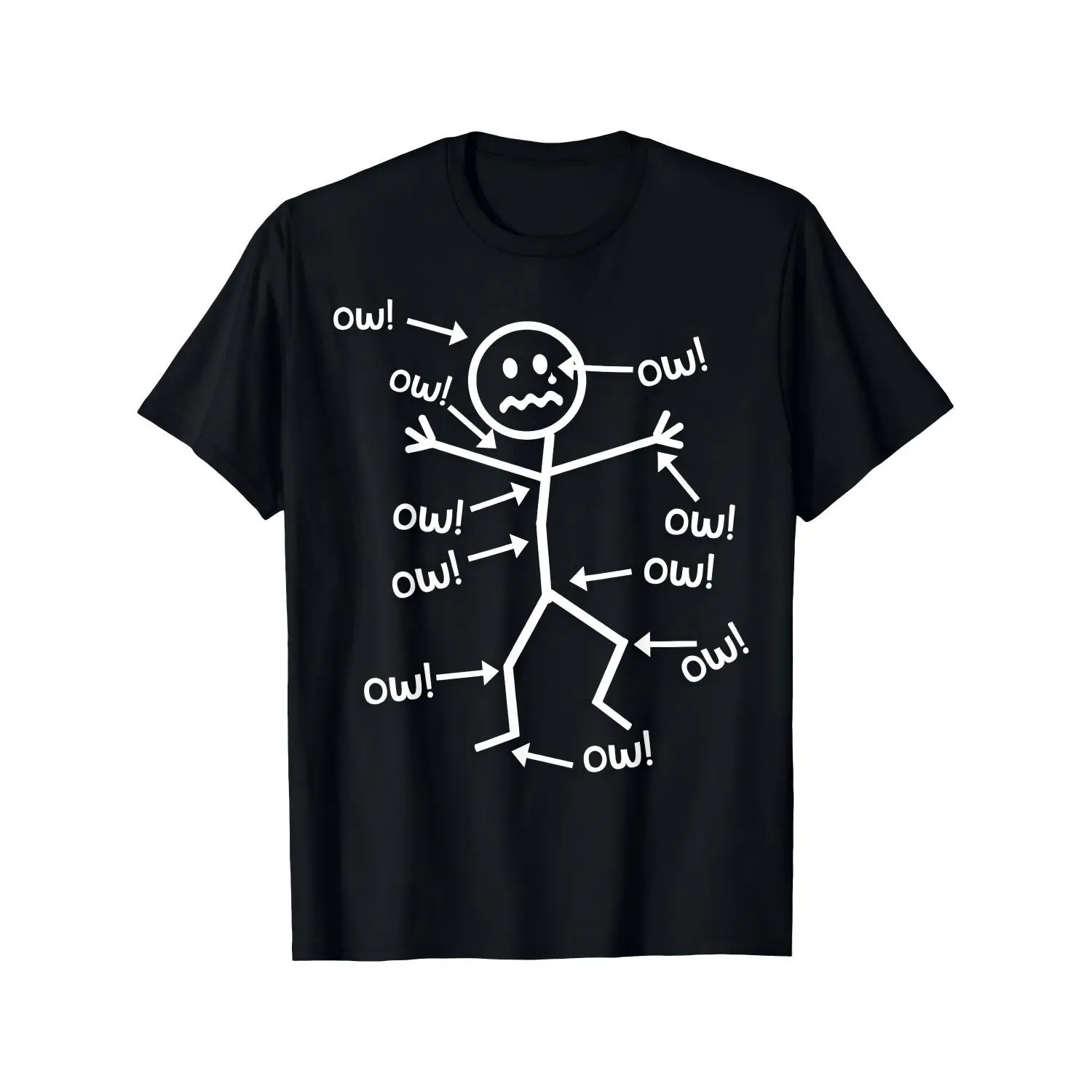 100% Cotton Humorous Chronic Pain Awareness T Shirt for Summer Casual Wear Round Neck Short Sleeve Machine Washable Everyday Top,Muppet