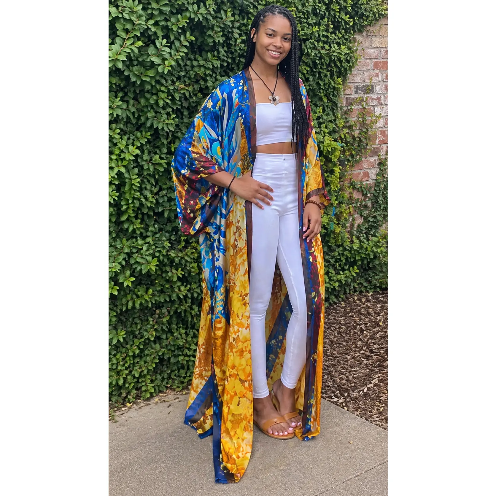 Helene Women's Silky Printed Kimono