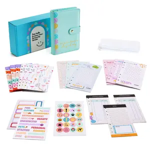 A6 Money Saving Binder Aquamarine Blue