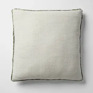 Textured Chambray Cotton Decorative Throw Pillow - Casaluna