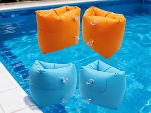 Water wings Inflatable Arm Floats for Kids and Adults, Lightweight Water Wing Floats for Toddlers and Beginner Swimmers. Portable Blow-Up Swimming Arm Bands, suitable for users weighing 30 to 150 pounds, 3-piece set