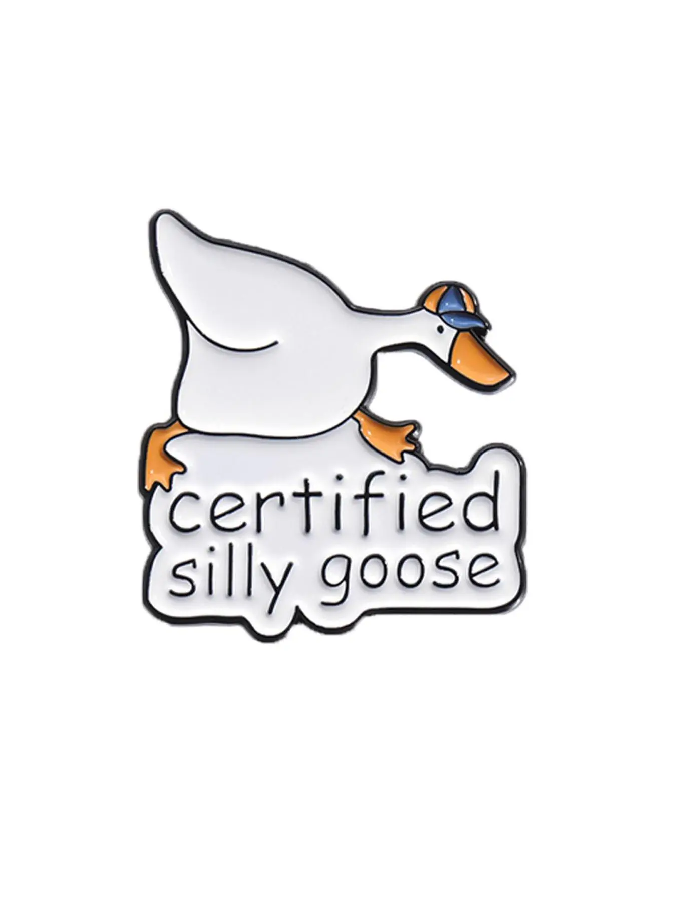 Cute Goose Design Alloy Brooch Pin, Letter & Animal Design Brooch, Emblem Badge Decoration, Fashion Accessories for Men & Women Valentine's Day Gift