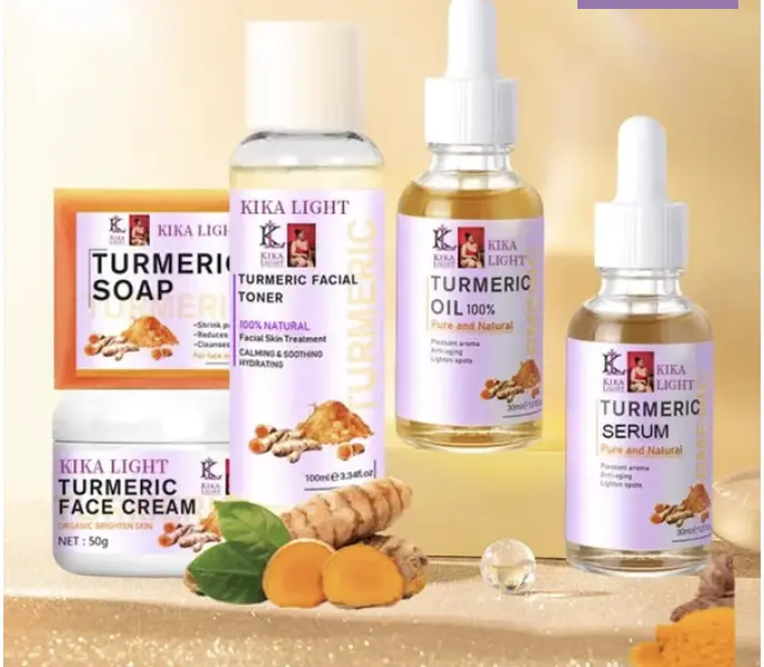 Kikalight Turmeric Skin Care Kit, Beauty & Personal Care Set