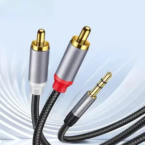 3.5mm to Double Lotus RCA Audio Cable, 3.5mm to Double Lotus Audio Cable, Audio & Video Accessories for Computer Phone