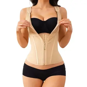 Waist Trainer Corset for Women Tummy Control Sport Workout Body Shaper Vest for Women Postpartum Gym Zipper and Hooks corset tops for women waist trainer tummy control