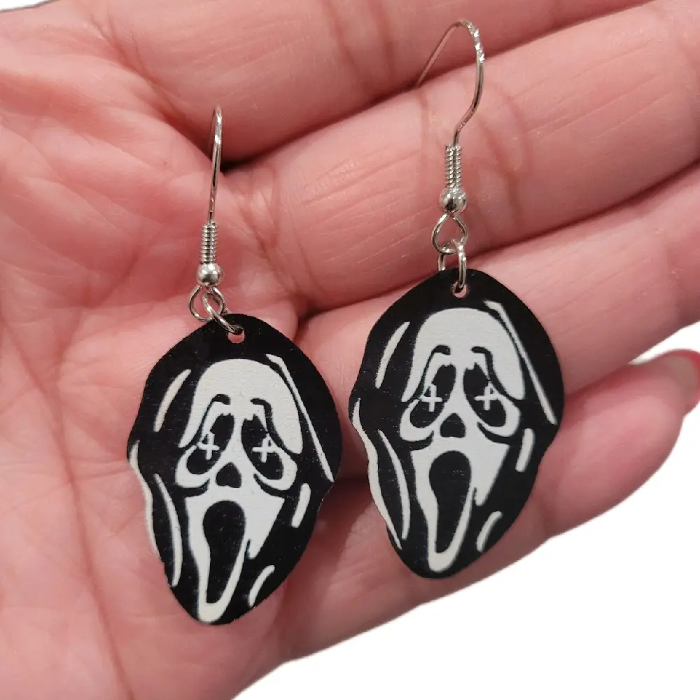 Halloween Horror Ghost Face Earrings
