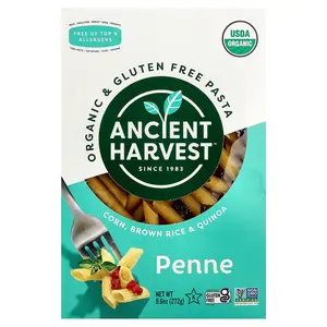 Ancient Harvest Organic & Gluten Free Pasta, Penne, Corn, Brown Rice & Quinoa, 9.6 oz (272 g)