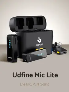 Wireless Lavalier Microphone for iPhone/Android/iPad/Laptop Dual Lav Mic with Charging Case, AI Noise Reduction, 50H Battery, 230ft Range, Lapel Microphones for Video Recording, Vlogging djimi c howireless vlog USB Microphone Bundle smartphone high audio