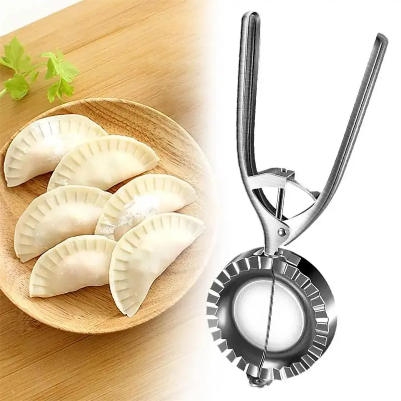 Stainless Steel Compact Dumpling Maker - Durable, Leak-Proof Manual Dumpling Mold Press, Solid Color Home Kitchen Utensil & Dessert Tool