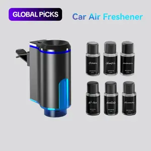 Smart Car Aroma Diffuser, 1 Box Car Air Freshener with 6 Counts Essential Oil, Adjustable Car Air Freshener, Car Interior Accessories, Car Interior Spraying, Car Interior Diffusers, Car Fragrance Set #GLOBAL PICKS