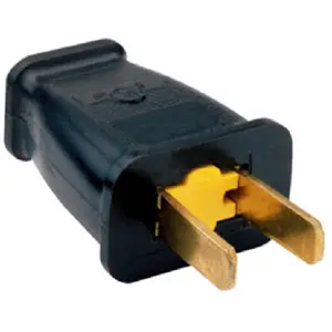 Pass & Seymour SA440BKCC10 15A 125V Non-Polarized Plug - Black