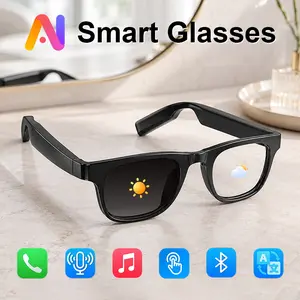 ULMIED Multifunctional Smart Glasses - Durable Wireless Wearable with Photochromic (Fashion) Lenses, UV Protection, Sun Shield, Music & Calls, Black Father's Day Gift Ideas for Men
