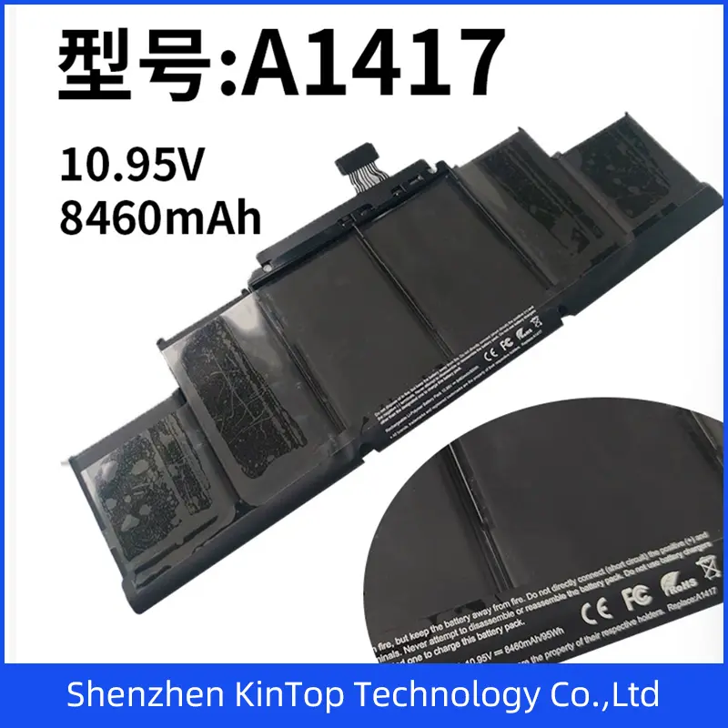 10.95V8460MAH New A1417 Battery for Apple MacBook PRO 15 A1398 EMC 2512 2673 Retina 2012 2013 laptop battery Notebook battery
