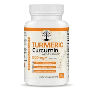 Socotra Health Turmeric Curcumin with 95% Curcuminoids & Black Pepper - Joint Support & Antioxidant - Healthcare Supplement-  120 Vegan Capsules