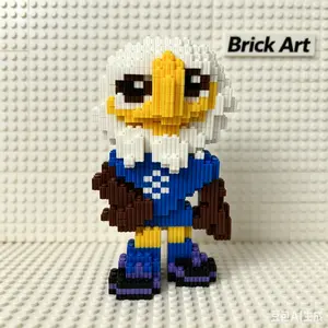 1000+ Pcs Moose Soccer Mascot Micro-Building Bricks - 7.5 Inch Mini Block 3D Puzzle Display Piece, Focus & Skill Building Construction Kit, Gift for Hobbyists
