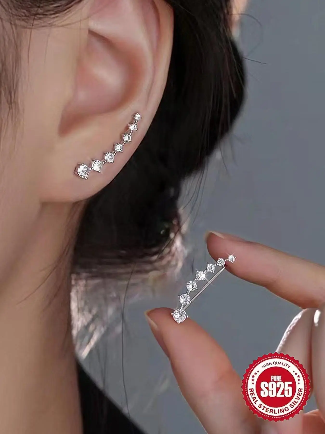 S925 Sterling Silver Light Luxury Style Earrings, Chain Earrings, High Quality Earrings, Fashionable Earrings for Women & Girls, Trendy All-match & Exquisite Jewelry for Birthday Gift
