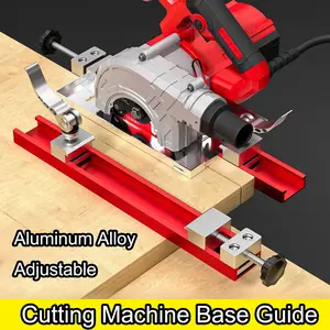 Circular Saw Guide Rail Fits 12" Saw Base, Aluminum Alloy Adjustable Cutting Machine Base Guide for Woodworking, Electric Circular Guide Specially Designed for Precision Cutting and Milling Tasks