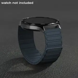 22mm 20mm 18mm Magnetic Silicone Soft Strap for Samsung Galaxy 7 6 5 44mm 40mm Sport Band For Huawei GT5 Pro 46 42mm GT5/4 41mm Smart Watch Strap