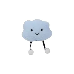 Cute And Creative Cloud Pom-Pom Cartoon Plush Toy Pendant, Smiley Face Fabric Decoration, DIY Accessory Hanging Ornament
