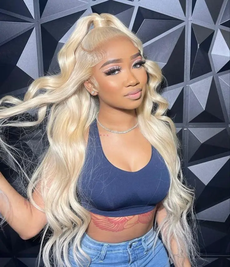 Kingsup Hair 613 Blonde Body and Deep Wave Wig 100% Human Hair 5x5 HD Lace Front Wigs Pre Plucked With Baby Hair 13x6 Transparent Lace Frontal  Wig For Women Colored Hair Wigs, Deep Wave 613, Heat-Resistant
