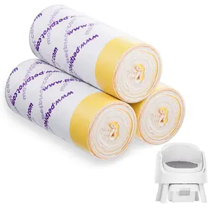 11 Replacement Litter Box Liners - Drawstring Design, Extra Thick Heavy Duty, 23.62"*11.81", 60 Pack