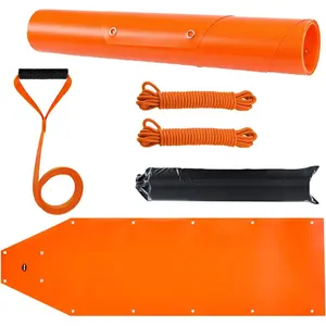 VEVOR Deer Drag Sled, 72.8 x 22.8 in, 550lbs Heavy Duty Yard Utility Sled, Tear-Resistant PE Drag Glider Mat with Ropes & Handle, Thickened Game Hauler for Firewood Ice Fishing Hauling Hunting Outdoor