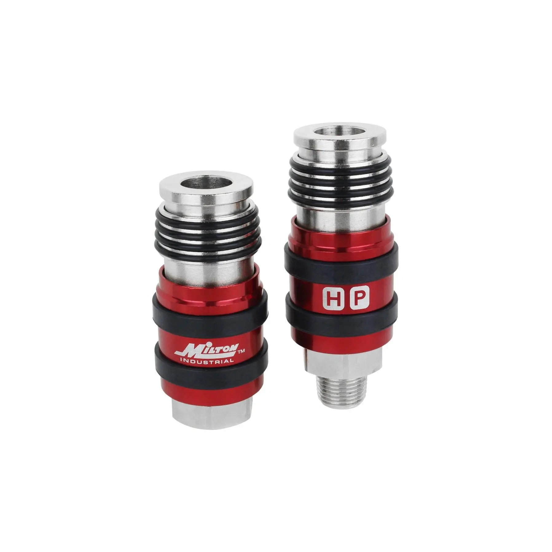 2-In-ONE Universal Safety Exhaust Industrial Coupler, 3/8" NPT x 3/8" Body Flow - PATENTED