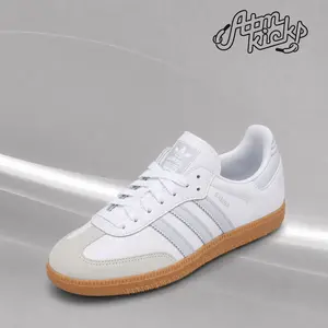 adidas Samba OG White Halo Blue Gum (Women's) IE0877 Authentic Shoes Footwear Sneaker Trainer Comfortable Walking Fashion Trending Gift