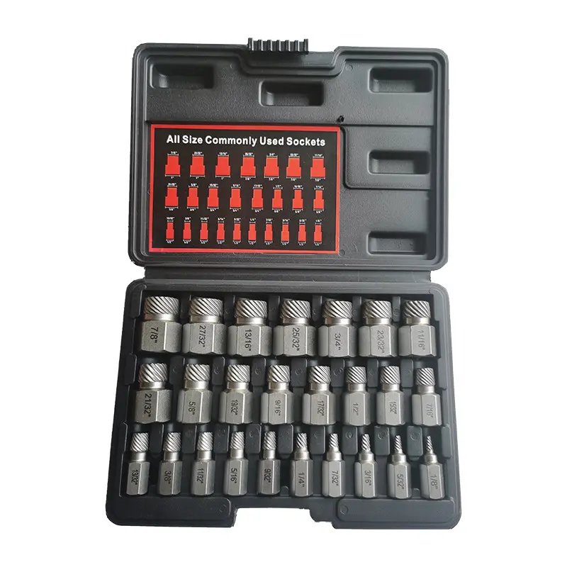25Pcs Screw Extractor Set,Multi-Spline EZ Out Bolt Extractor,CR-MO Chrome Molybdenum Steel,Heavy Duty Stripped Rounded Rusted Broken Screw & Bolt Remover,Father's Day Gift for Dad #summerfinds