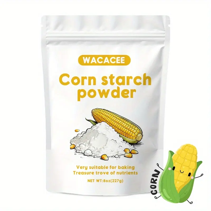 WACACEE Edible Cornstarch - 227g Ambient Corn Baking Flour Ingredient, Fat-Free No Added Sugar Thickening Agent for Cakes, Cookies, Meat Marinades