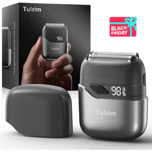 [TikTokShopBlackFriday]Upgraded Mini Electric Shaver for Men, Foil Shaver for Men with 3 Blade Heads Floating Head IPX7 Waterproof Wet/Dry LED Display USB Type C Facial Smooth