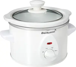 Brentwood SC-115W 1.5 Quart Slow Cooker, White