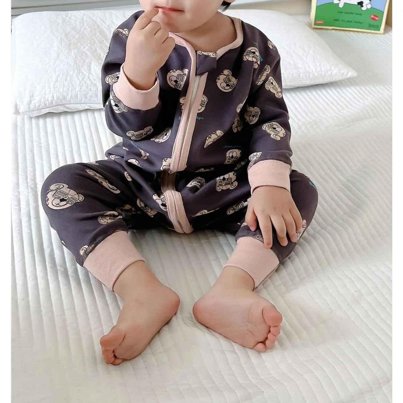 Glasses Bear--Brushed Sleeping Bag