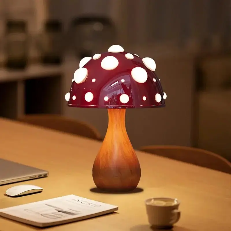 Mystic Matsutake Illuminated Forest Table Lamp, Unique Design for Home Decor, Perfect Gift Idea, Enhance Your Living Space