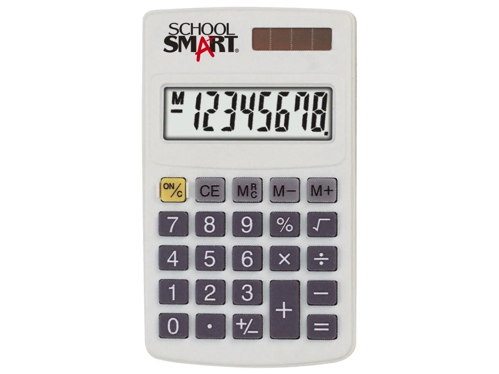 Catiga Electronics 1596818 Pocket Size School Smart Handheld Calculator - Hardcover, 8-Digit Screen, Dual Power (Solar + LR1131)