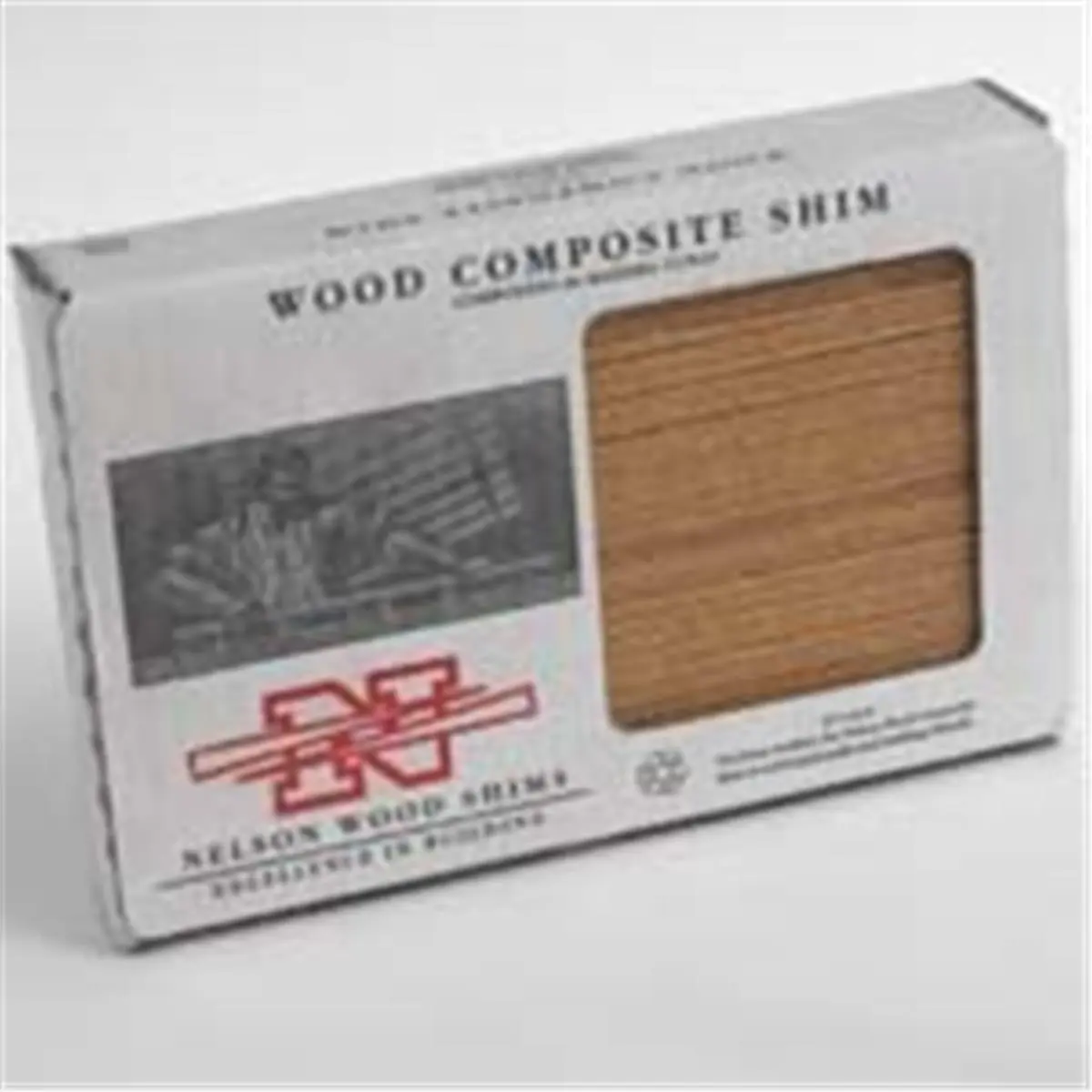 Nelson Tapered Composite Wood Shims (WC8-32-15-50) - 32 Shims, 8 in, 18x9.75x9.75 in, 2.05 lbs, Waterproof, Easy Snapping, Greater Load Bearing, Tool Belt Compatible, Impervious to Insects, Resist Splitting, Raised Beds, Home Improvement Essential, Faster