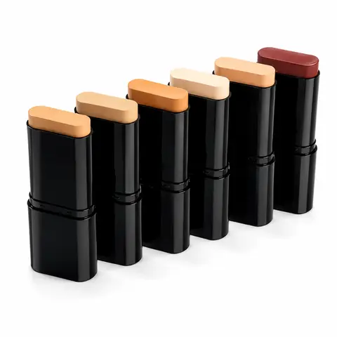 2-in-1 Multi Use Concealer & Foundation Stick with Brush, Cosmetic for All Skin Types, Hydrate Waterproof Lightweight Longwearing, Medium Cover Flawless Matte Finish, Wheat Shade, Back to School Makeup