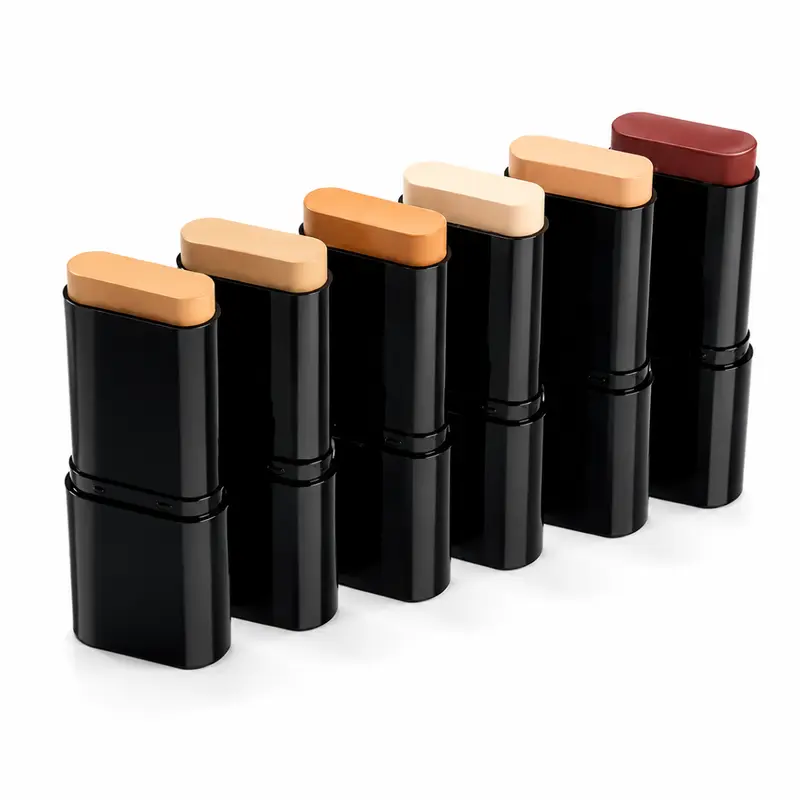 2-in-1 Multi Use Concealer & Foundation Stick with Brush, Cosmetic for All Skin Types, Hydrate Waterproof Lightweight Longwearing, Medium Cover Flawless Matte Finish, Wheat Shade, Back to School Makeup