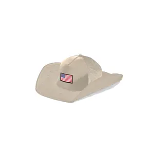 USA FLAG: RED WHITE & BLUE COWBOY SNAPBACK: 5 PANEL