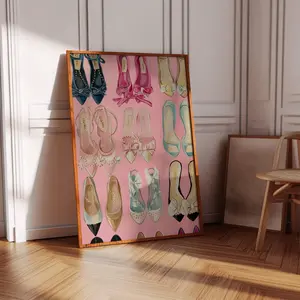 Vintage Heels Poster Vogue Prints Pink Wall Art Photography Prints Fashion Wall Art Above Bed Art Girly Wall Art Preppy Wall Art Dorm Prints