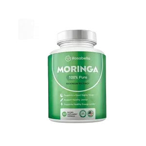 【Flash Sale 3 bottles] Rosabella Organic Moringa 800 mg Capsules 2-Pack | Herbal Immune & Digestive Wellness Support | Natural Vitamin Boost | Daily Supplement Healthcare