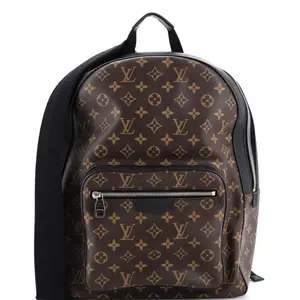 Pre-owned Louis Vuitton Canvas Coated, Leather Backpacks Josh Backpack Macassar Monogram Canvas by Rebag
