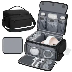 Large Capacity Breast Pump Bag | Compatible with Most Breast Pumps | Travel & Work Breast Pump Storage Case Milk