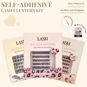 Lashterally Best Value Bundle 10-14mm Self-adhesive Glue-free Easy Removal No Dry Time Office Lady Ultra Thin Lightweight Comfortable False Lashes C Curl Tweezer-free Kit Makeup Eyelashes Flawless Application 24-Hour Secure Hold Cosmetic