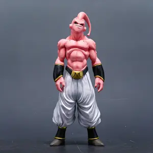 Dragon Ball Buu Figure, Classic Evil Form Standing Pose, Detailed Skin, Muscle Sculpture, Gold Accents, 27cm PVC Collectible
